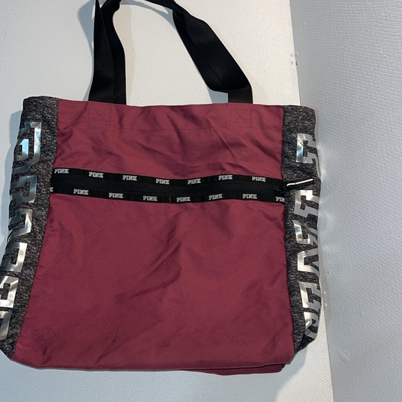 PINK Victoria's Secret Pink and Black Tote with Animal Print Accents - Picture 1 of 13